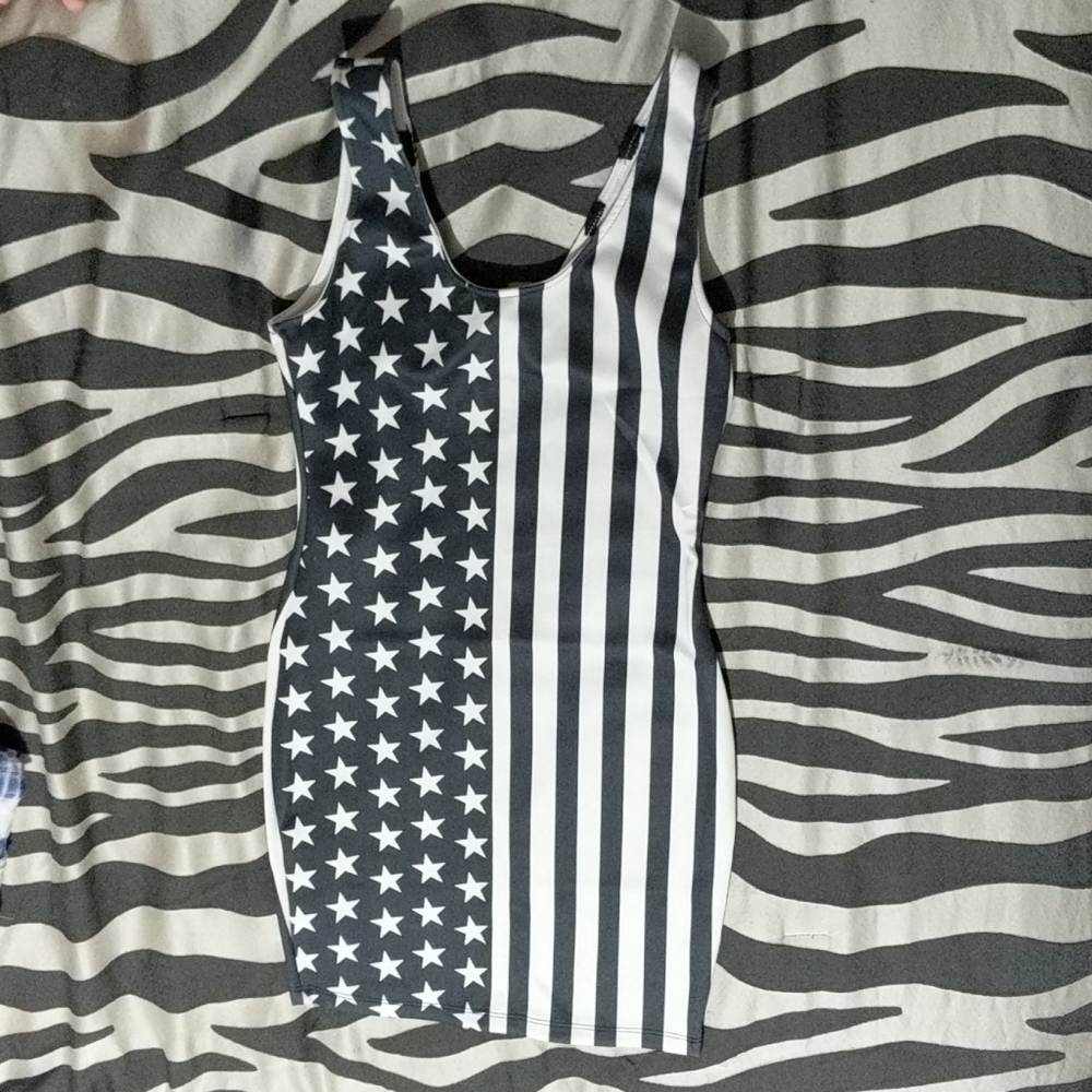Navy blue American flag dress